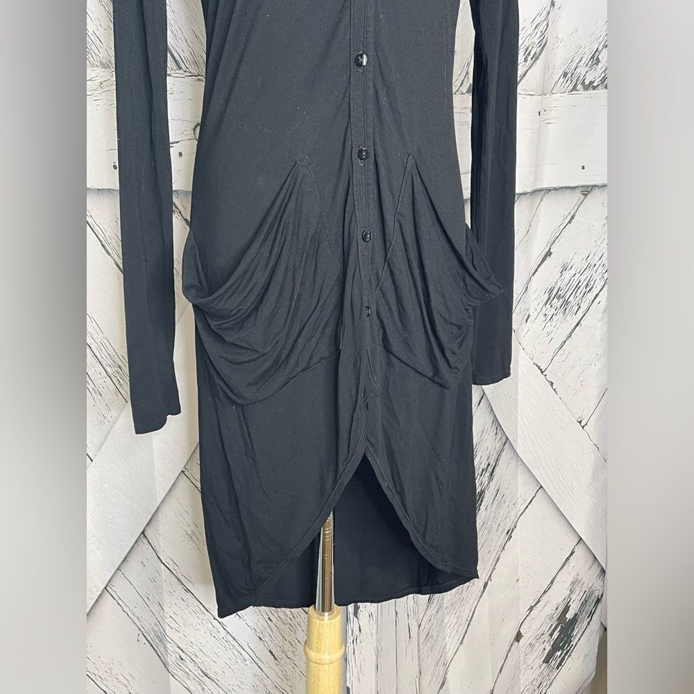 M. RENA Black High/Low Tunic Top Small - Picture 2 of 8